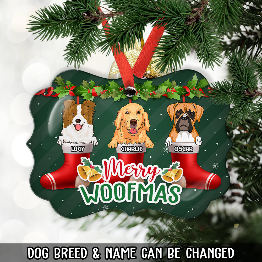 Merry Woofmas - Personalized Aluminum Ornament