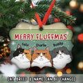 Custom Christmas Decor Home Birthday Gifts For Cat Lovers • Merry Fluffmas - Personalized Aluminum Ornament