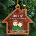 This Is Us House - Personalized 2-layered Wood Ornament