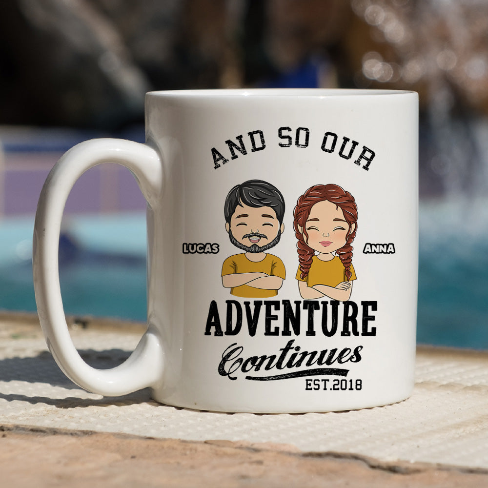 The Adventure Continues - Personalized Coffee Mug