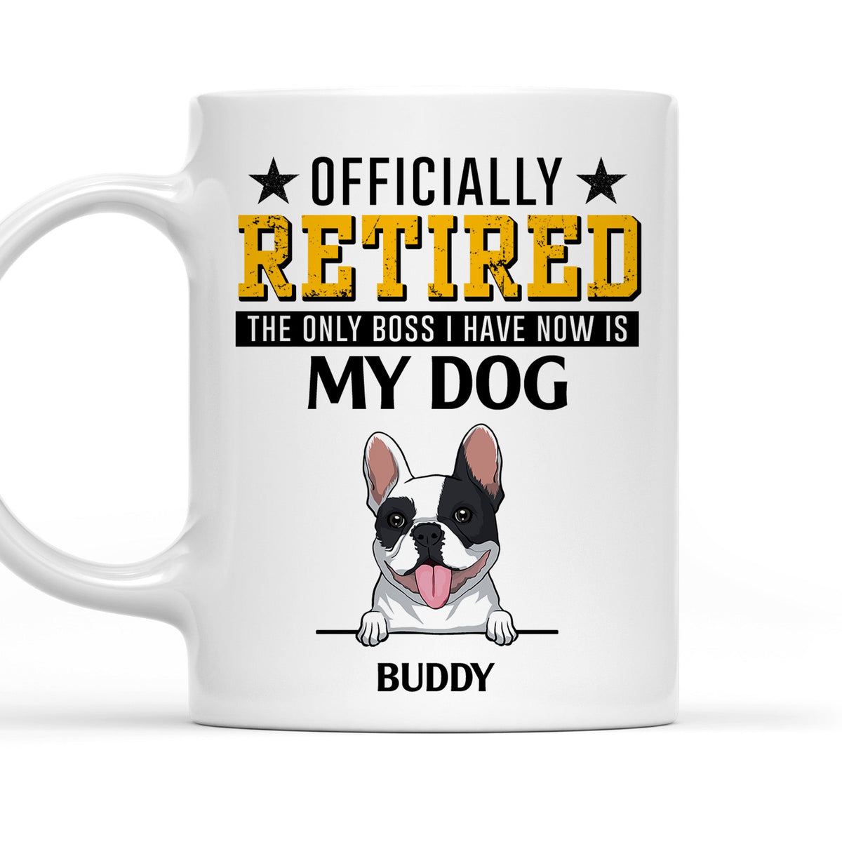 Custom Christmas Birthday Gifts For Dog Lovers • Officially Retired - Personalized Coffee Mug
