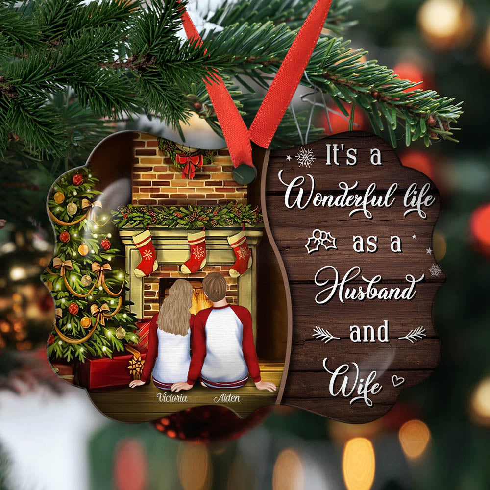 Wonderful Life - Personalized Aluminum Ornament