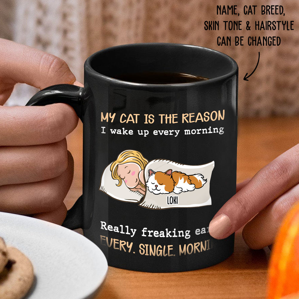 Custom Mother's day Birthday Gifts For Cat Mom, Cat Lovers • My Cat Is The Reason - Personalized Coffee Mug