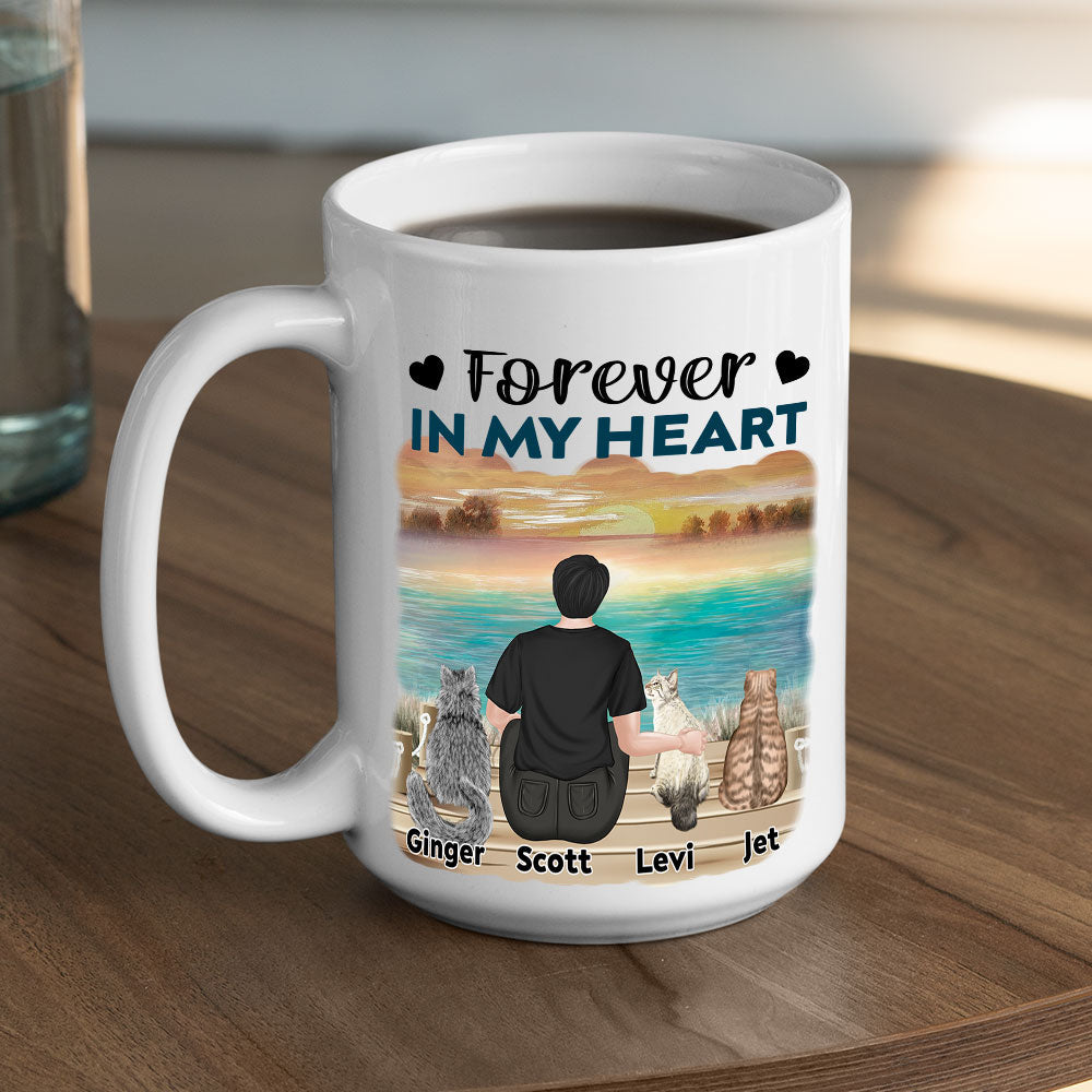 Custom Mother's day Birthday Gifts For Cat Mom, Cat Lovers • Humans And Their Cat - Personalized Coffee Mug