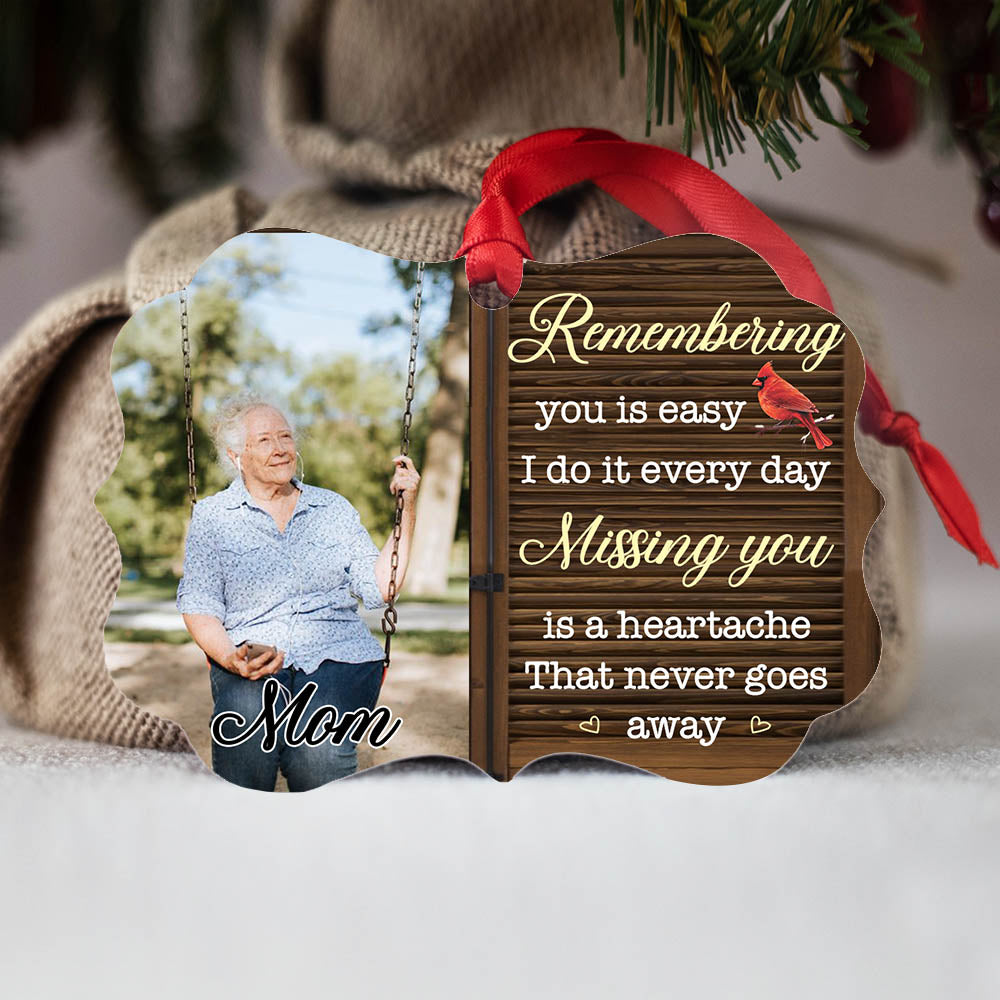 Miss You, Remember You - Personalized Aluminum Ornament