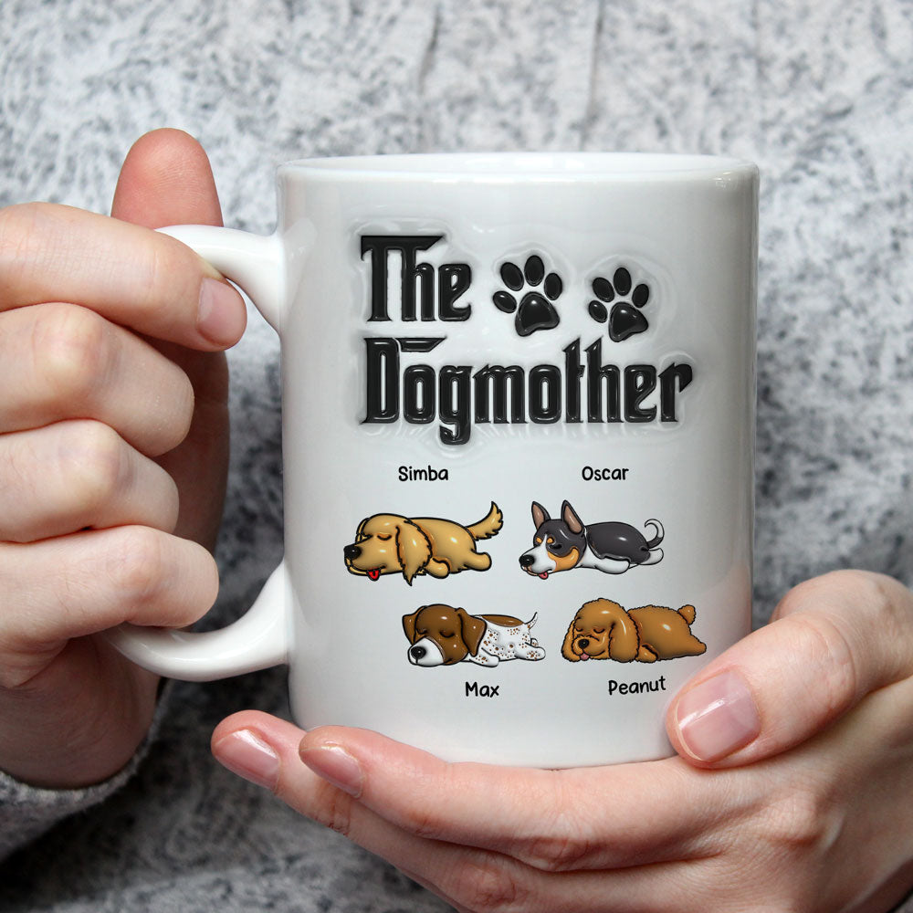 Custom Photo Christmas Birthday Gifts For Dog Lovers • Dog Father Dog Mother - Personalized 3D Inflated Effect Mug