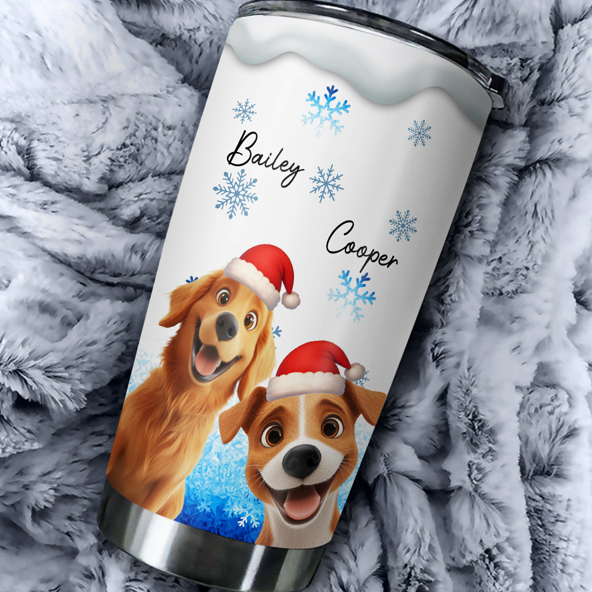 Custom Christmas Birthday Gifts For Dog Lovers • Happy Woofmas - Personalized Tumbler