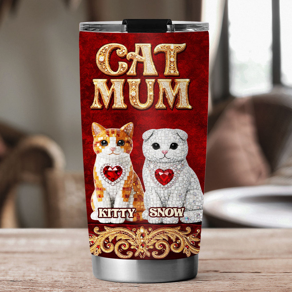 Custom Christmas Birthday Gifts For Dog Mom, Dog Lovers • Royal Elegance - Personalized 3D Effect Tumbler