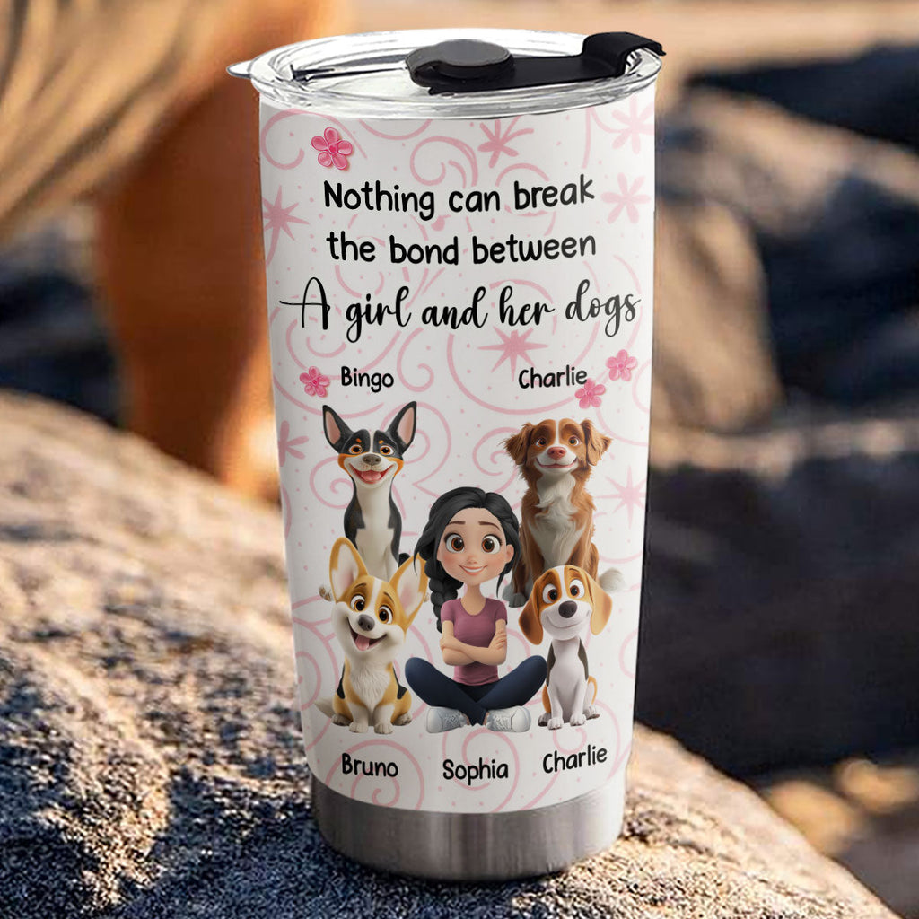 Custom Christmas Birthday Gifts For Dog Mom, Dog Lovers • Girls Are In Love With Dogs - Personalized Tumbler