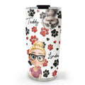 Custom Mother's day Birthday Gifts For Dog Mom, Dog Lovers • Lovely Dog Mom Cartoon - Personalized Tumbler