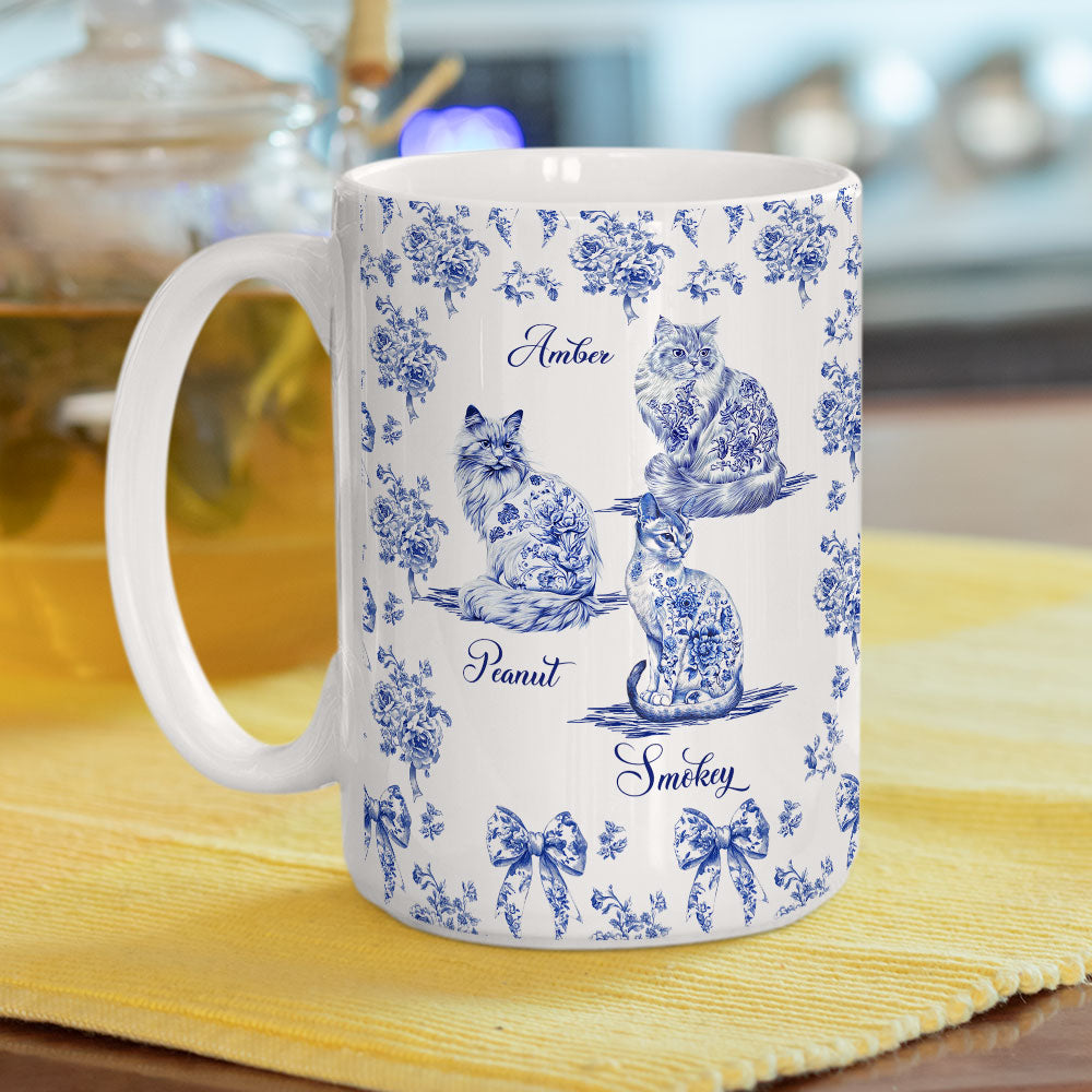 Custom Christmas Birthday Gifts For Cat Mom, Cat Lovers • Fond Of You - Personalized Coffee Mug