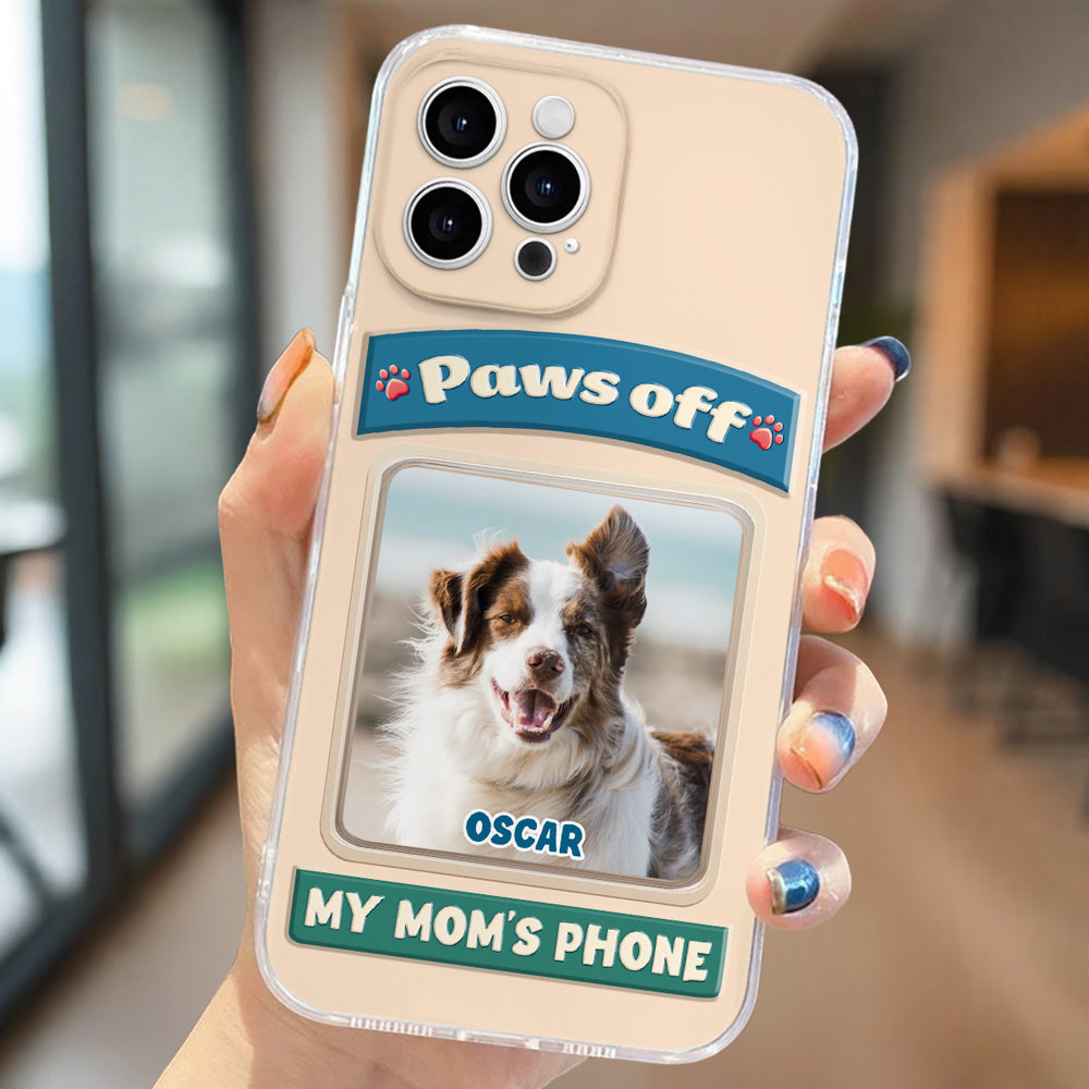 Paws Off This Phone Photo - Personalized 3D Inflated Effect Phone Case