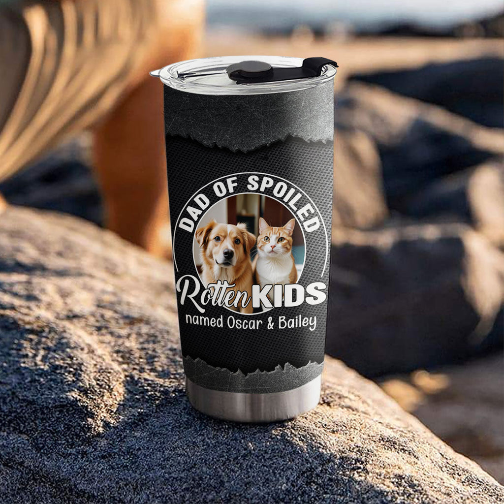 Custom Photo Christmas Birthday Gifts For Pet Lovers • Rotten Pet Cartoon Ver Photo - Personalized Tumbler