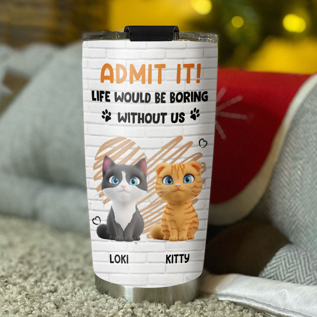 Custom Christmas Birthday Gifts For Cat Lovers • Let Me Tell You Cat - Personalized Tumbler