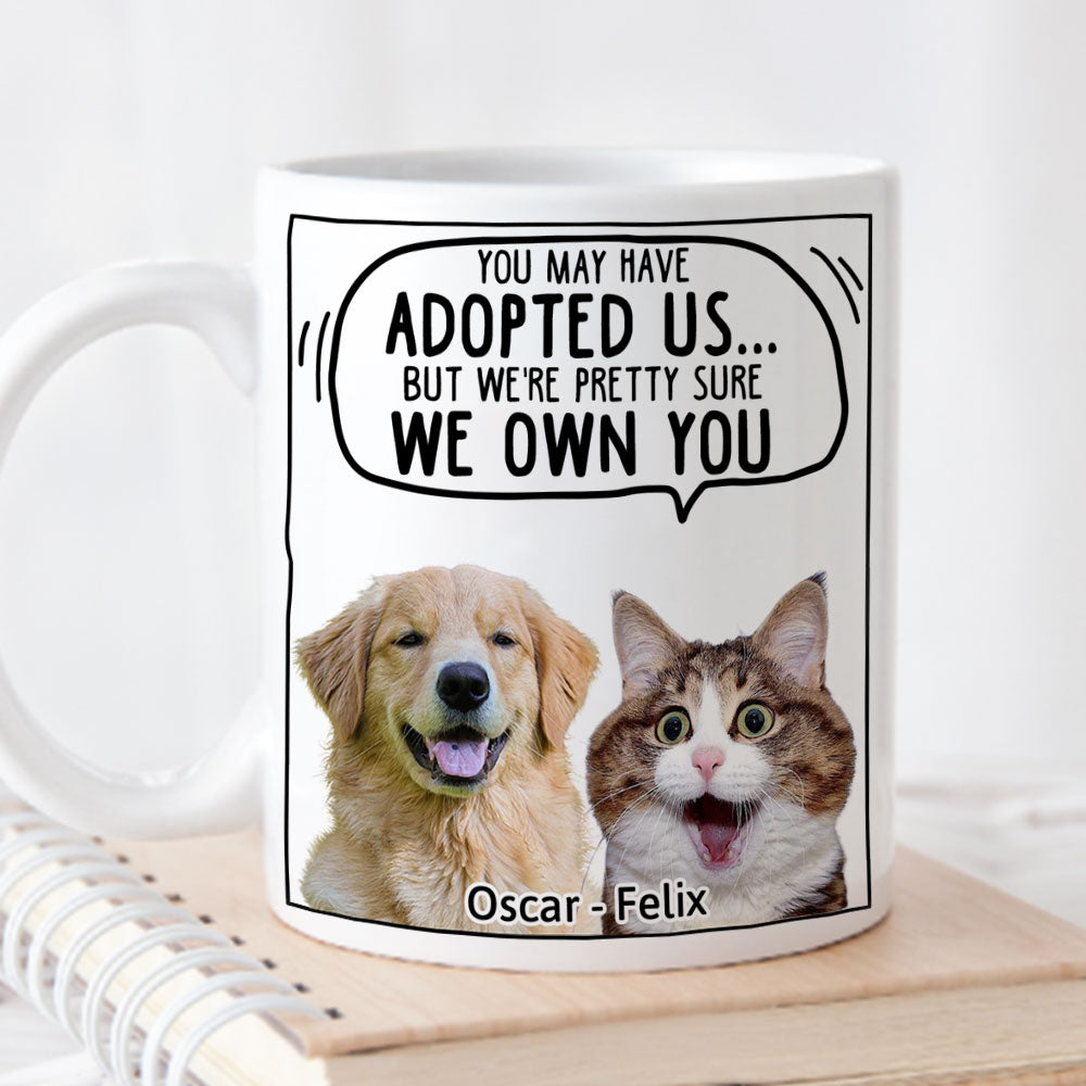 Custom Photo Christmas Birthday Gifts For Dog Lovers • We Sure We Own You Ver Pet Photo - Personalized Coffee Mug