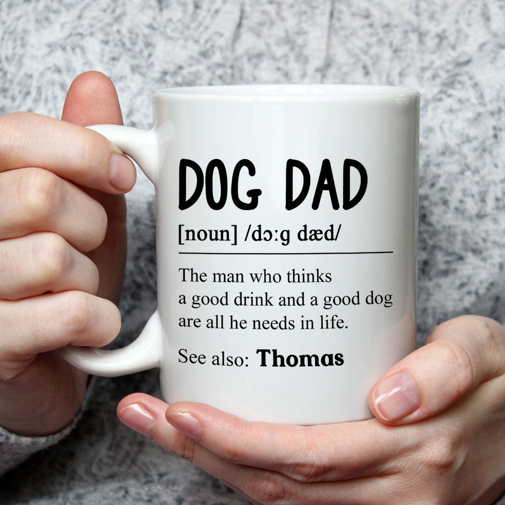 Custom Christmas Birthday Gifts For Dog Lovers • Dog Dad Mom Definition - Personalized Coffee Mug