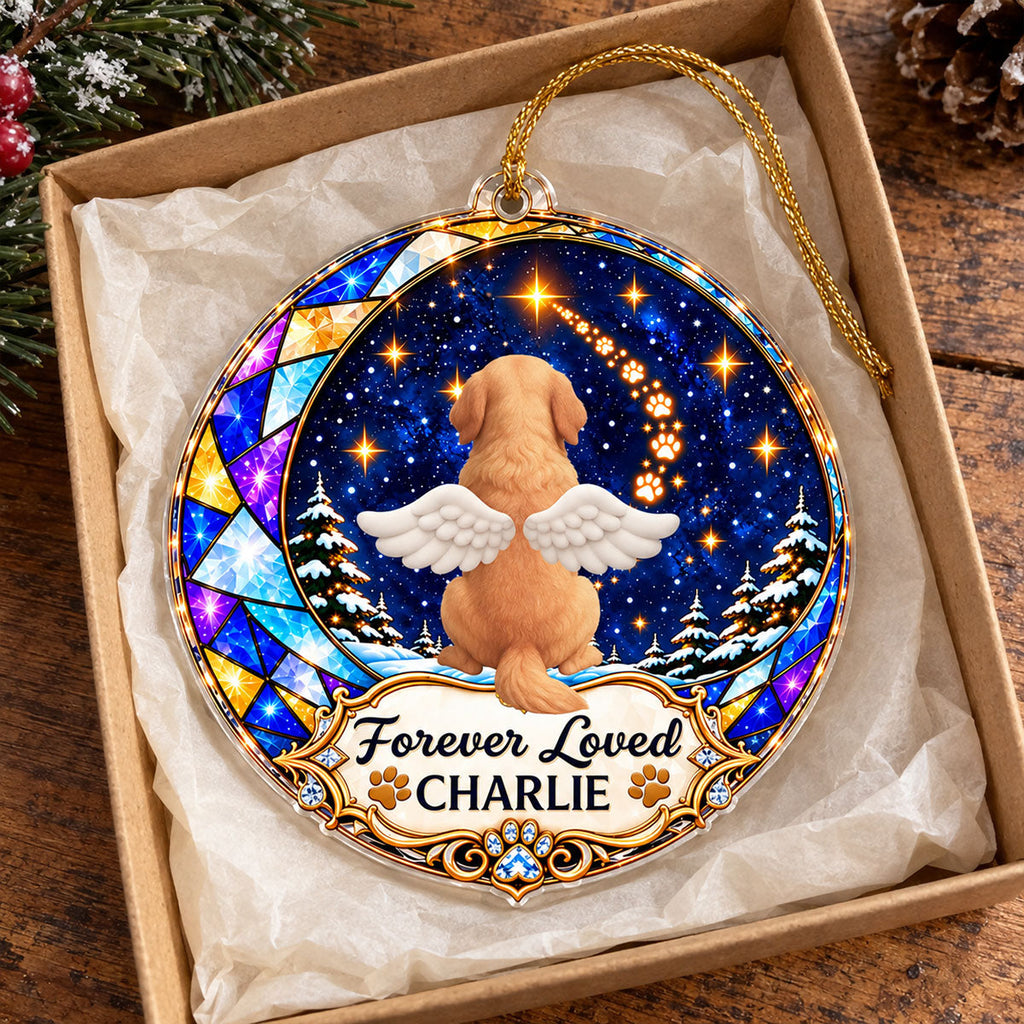 Custom Christmas Memorial Sympathy Gifts For Dogs, Cats • Until We Meet Again - Personalized Acrylic Ornament
