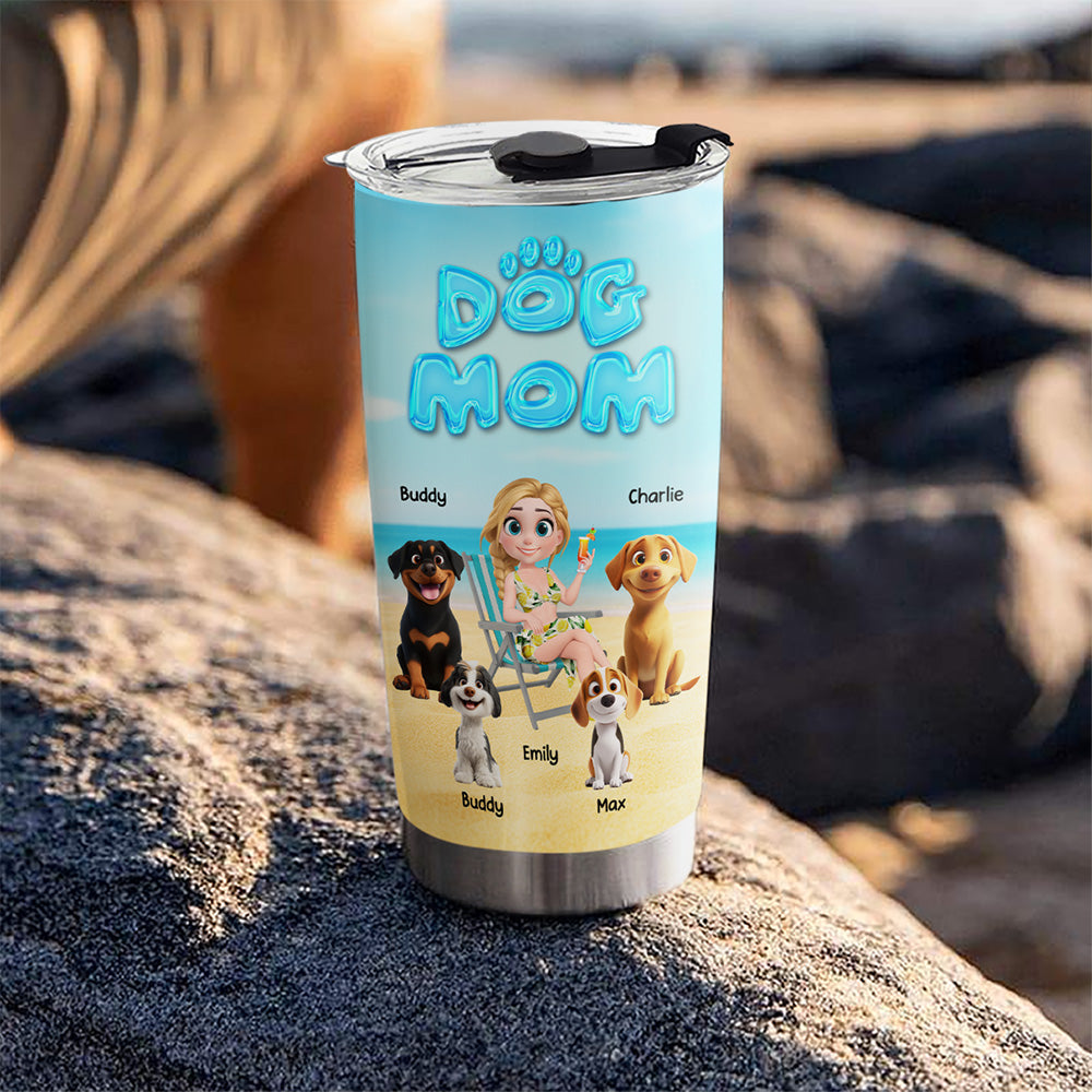 Custom Christmas Birthday Gifts For Dog Lovers • Summer Dog Mom - Personalized Tumbler