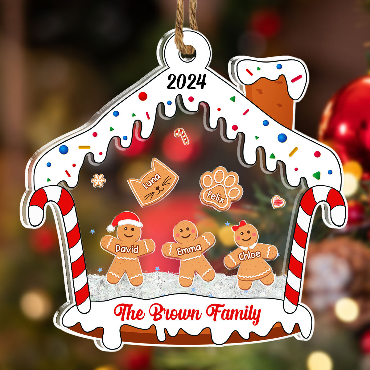 Member Of Family - Personalized Acrylic Shaker Ornament