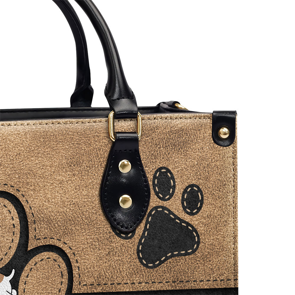 Awesome Mom Belongs To - Personalized Leather Bag