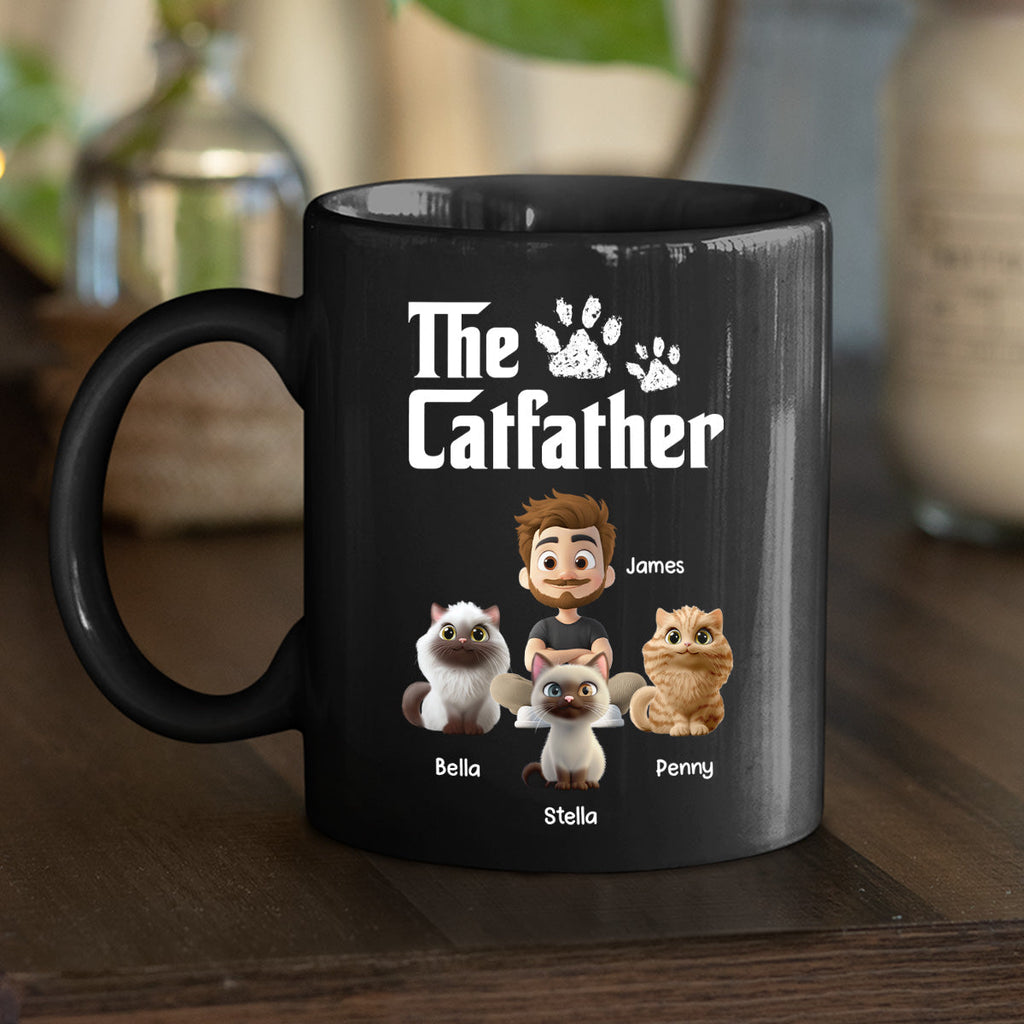 Custom Father's day Birthday Gifts For Cat Dad, Cat Lovers • Cool Cat Father - Personalized Coffee Mug