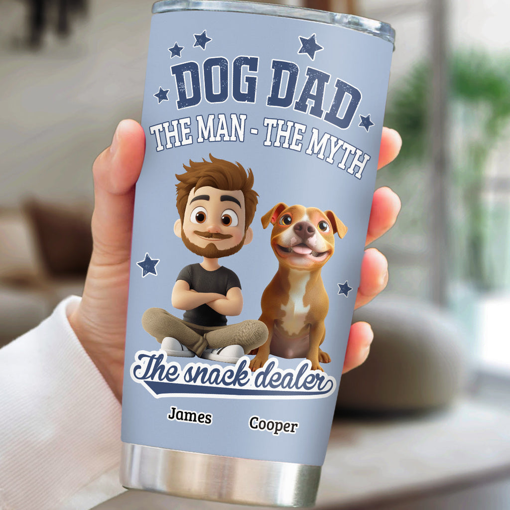 Custom Christmas Birthday Gifts For Dog Dad, Dog Lovers • In The Era Of Parenting - Personalized Tumbler