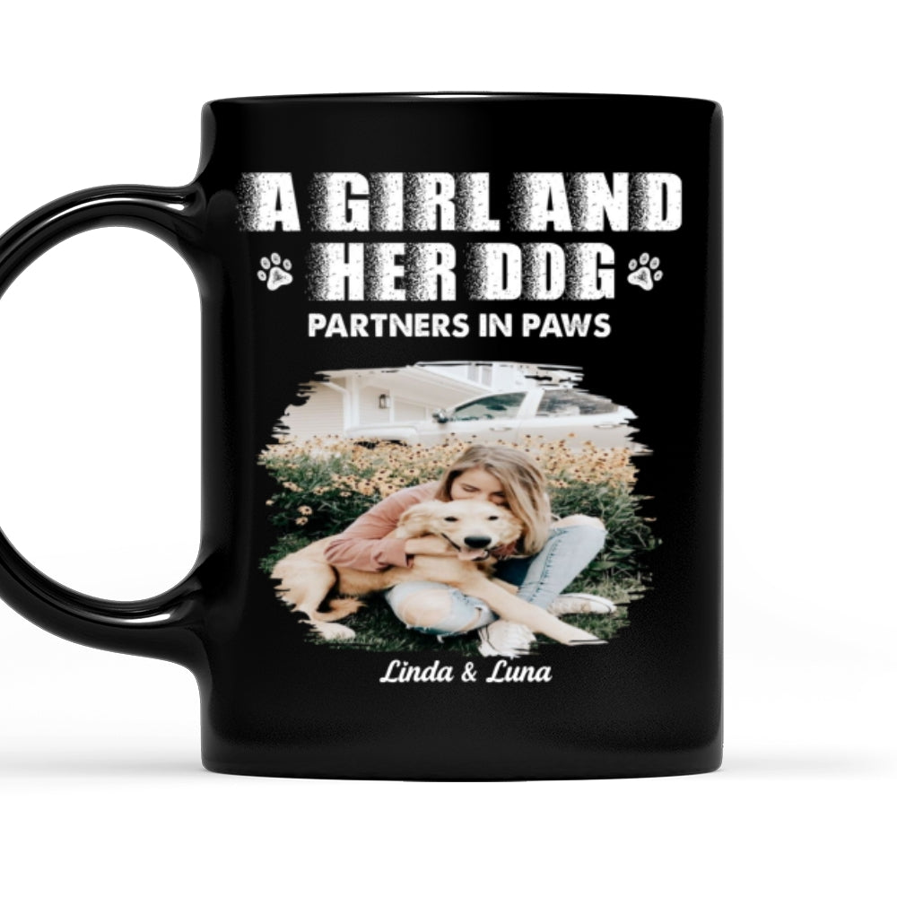 Custom Photo Christmas Birthday Gifts For Dog Mom, Dog Lovers • Best Partner To Me Photo - Personalized Coffee Mug