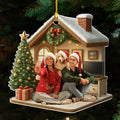 Custom Christmas Decor Home Birthday Gifts For Dog Lovers • Under One Roof Photo - Personalized 3D Effect Acrylic Ornament