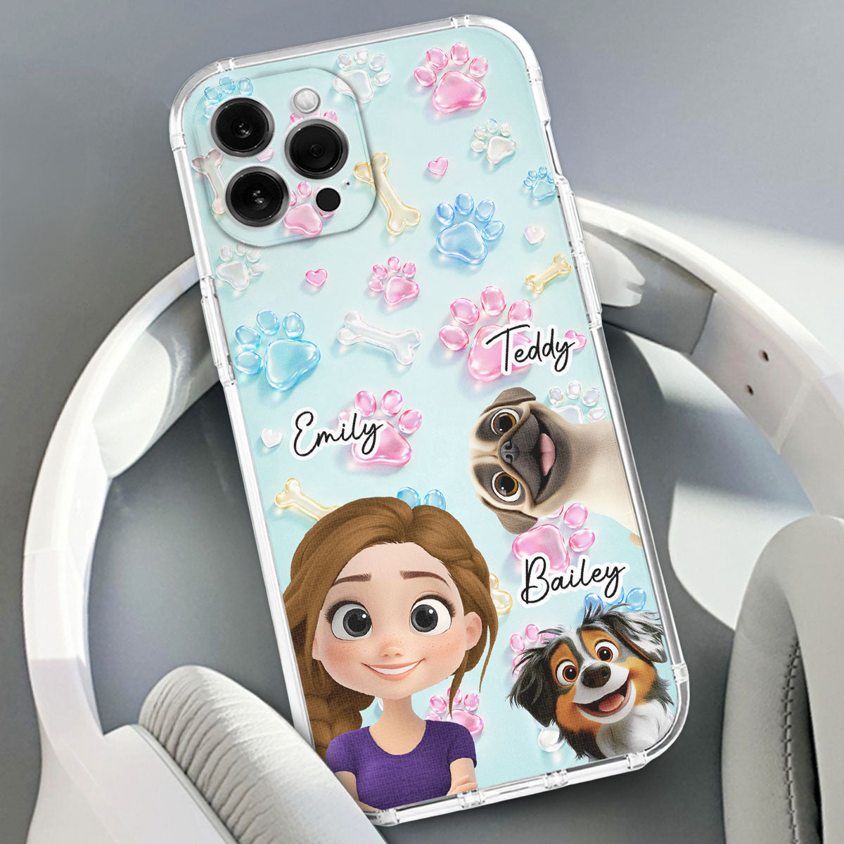 My Dog My Human - Personalized 3D Effect Phone Case