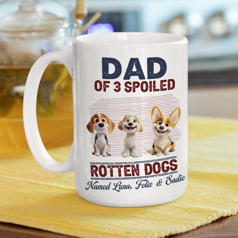 Custom Father's day Birthday Gifts For Dog Dad, Dog Lovers • New Rotten Dog Chibi - Personalized Coffee Mug