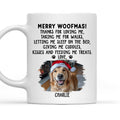 Custom Photo Christmas Birthday Gifts For Dog Lovers • Thanks For Loving Me Christmas Photo - Personalized Coffee Mug