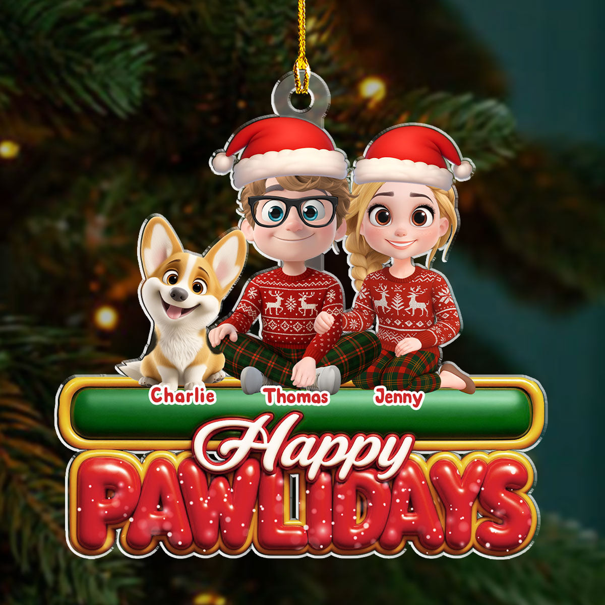 Custom Christmas Decor Home Birthday Gifts For Dog Lovers • We And Our Dog Pawlidays - Personalized Acrylic Ornament