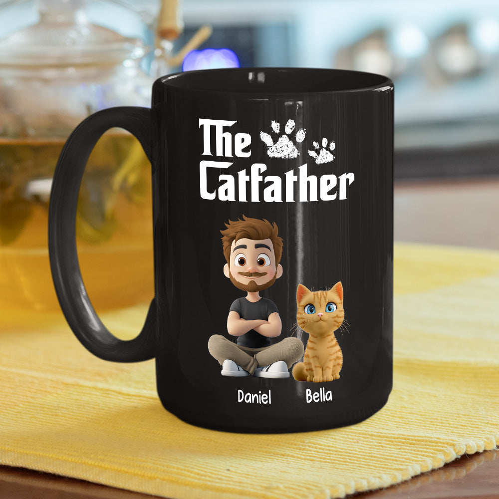 Custom Father's day Birthday Gifts For Cat Dad, Cat Lovers • Cool Cat Father - Personalized Coffee Mug