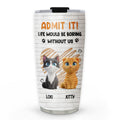 Custom Christmas Birthday Gifts For Cat Lovers • Let Me Tell You Cat - Personalized Tumbler
