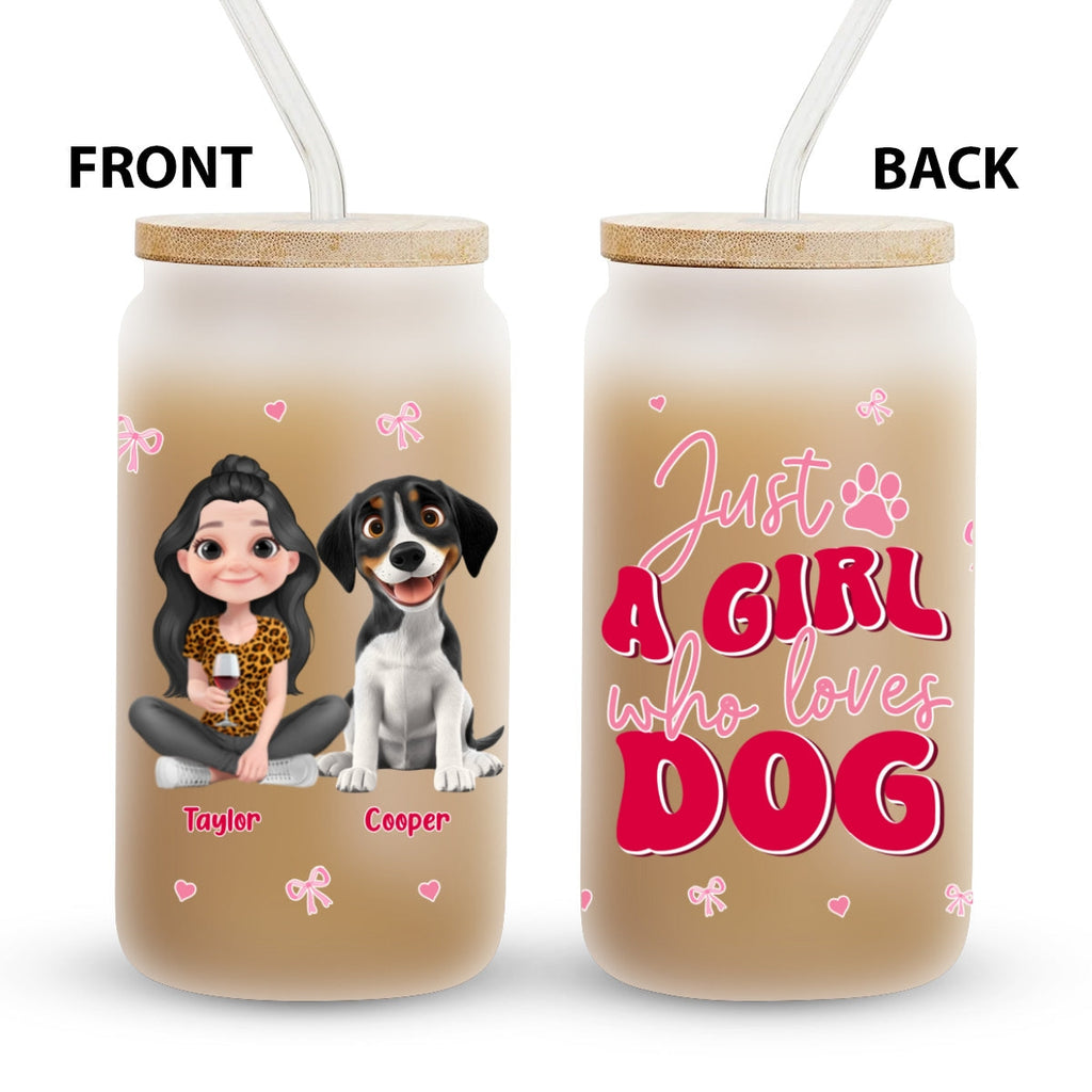Just A Girl - Personalized Glass Can