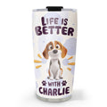 Custom Christmas Birthday Gifts For Dog Lovers • Better Life With My Dog - Personalized Tumbler