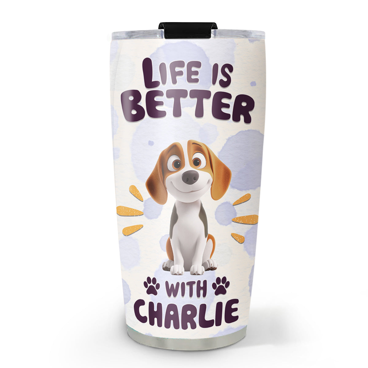 Custom Christmas Birthday Gifts For Dog Lovers • Better Life With My Dog - Personalized Tumbler