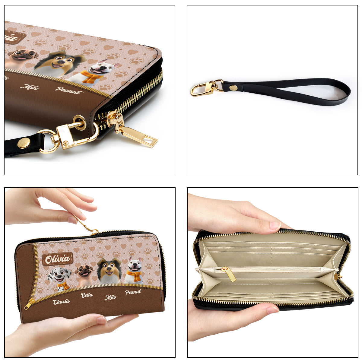 Proud Mom - Personalized Leather Wallet