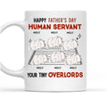 Custom Photo Christmas Birthday Gifts For Cat Dad, Cat Lovers • Human Servant Your Tiny Overlord - Personalized Coffee Mug