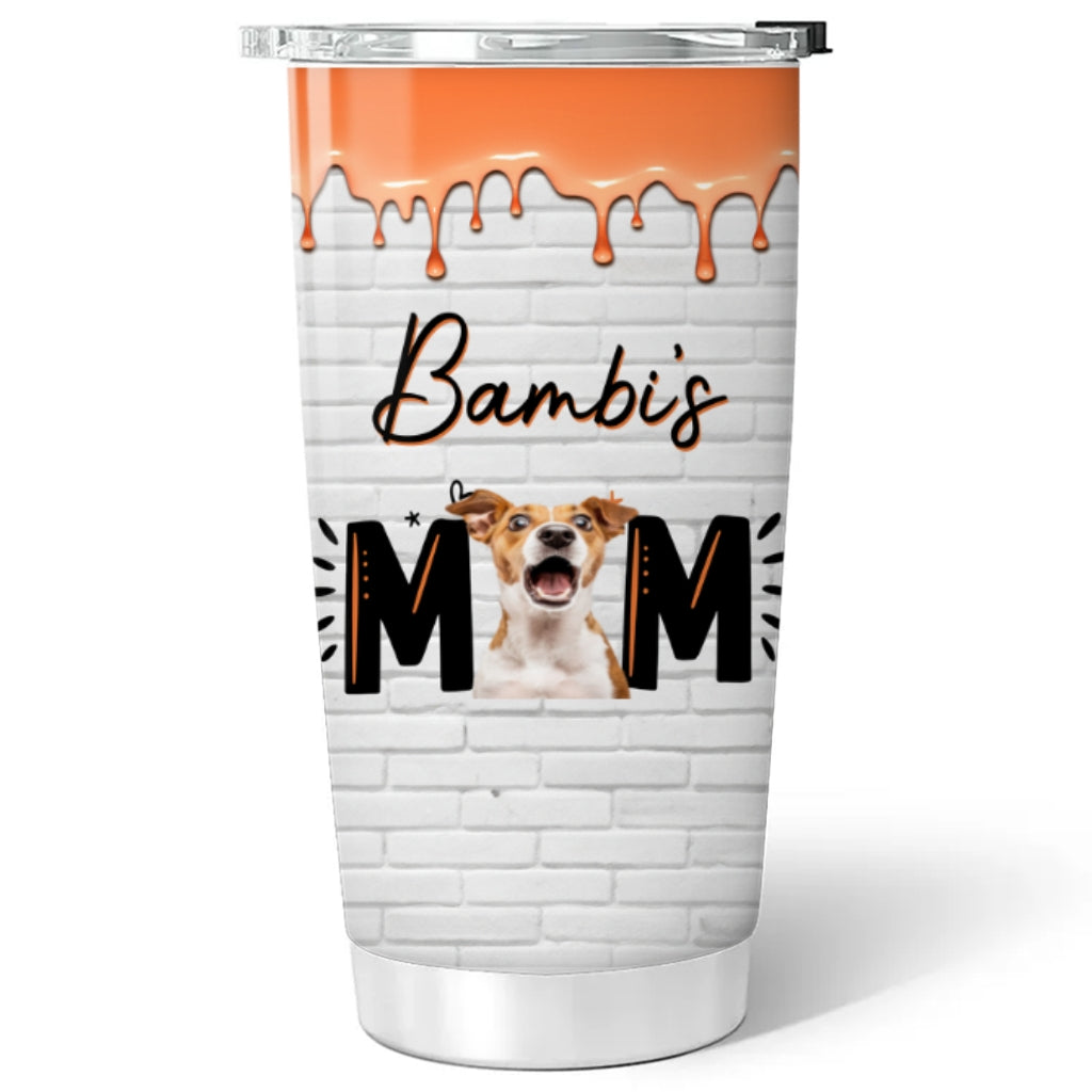 Custom Photo Christmas Birthday Gifts For Dog Mom, Dog Lovers • Paw Mom Photo - Personalized Tumbler
