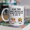 Custom Mother's day Birthday Gifts For Dog Mom, Dog Lovers • I Woof You Dog Mom - Personalized Coffee Mug