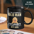 Custom Christmas Birthday Gifts For Dog Dad, Dog Lovers • Simple Old Man - Personalized Coffee Mug