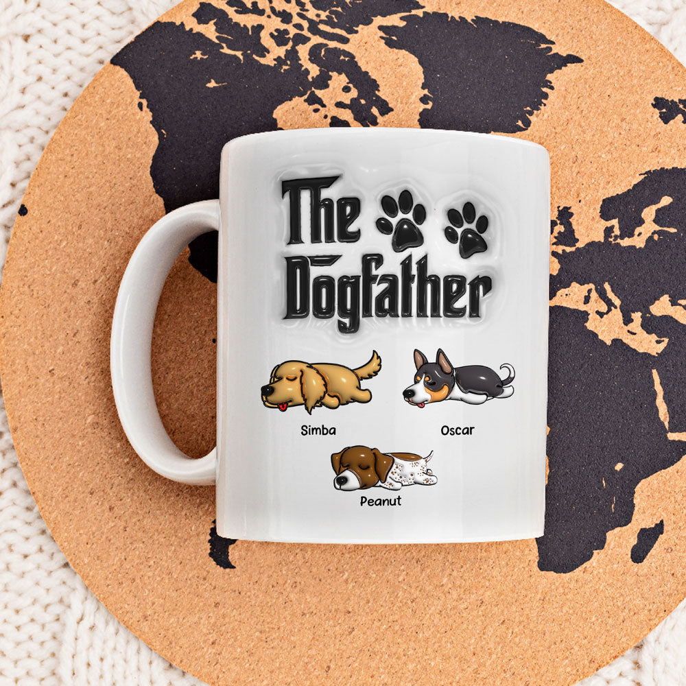 Custom Photo Christmas Birthday Gifts For Dog Lovers • Dog Father Dog Mother - Personalized 3D Inflated Effect Mug