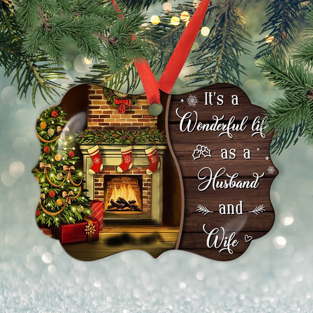 Wonderful Life - Personalized Aluminum Ornament