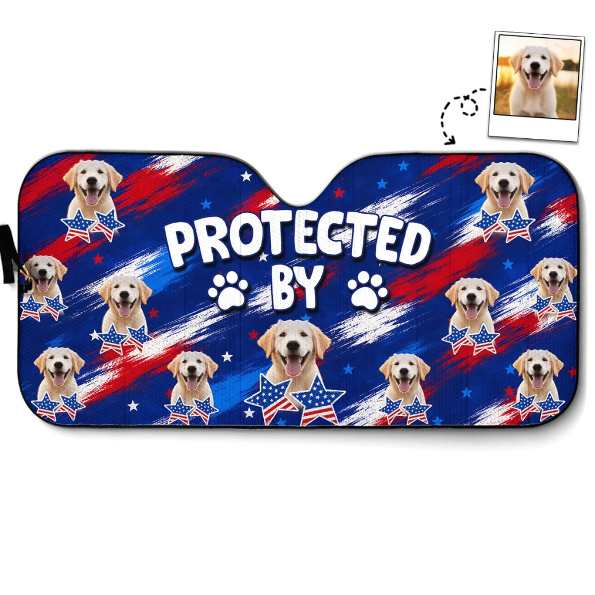 Custom Christmas Birthday Gifts Car Accessories for Dog Parents • Dog Funny Photo - Personalized Car Sunshade