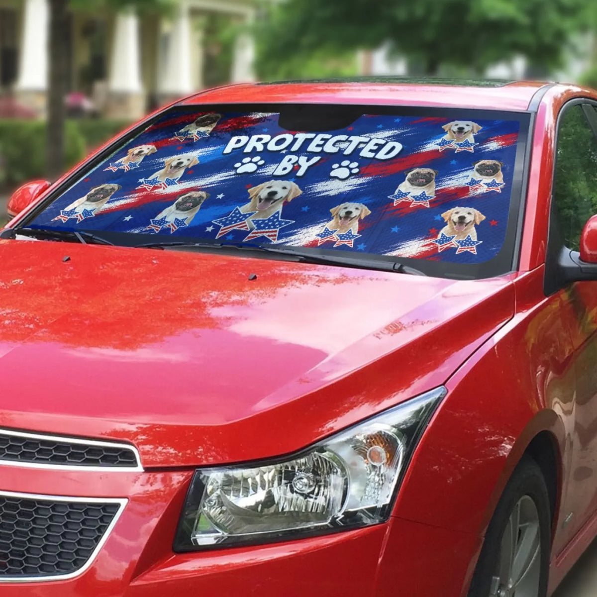 Custom Christmas Birthday Gifts Car Accessories for Dog Parents • Dog Funny Photo - Personalized Car Sunshade