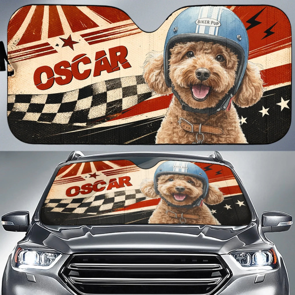 Custom Christmas Birthday Gifts Car Accessories for Dog Parents • Fast And Dogs - Personalized Car Sunshade