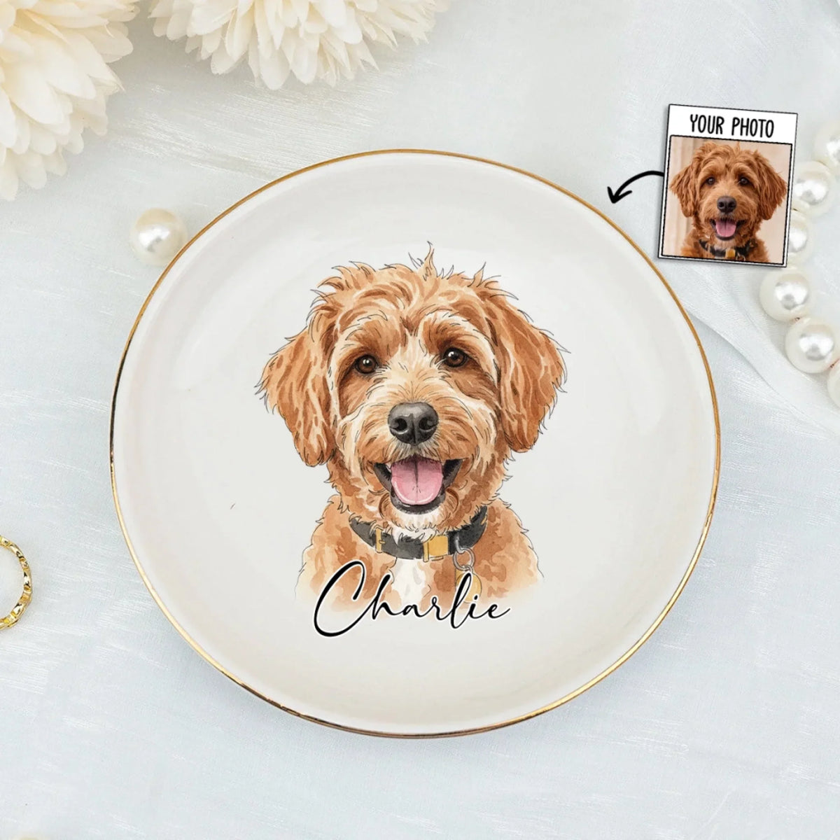 Lovely Dog - Personalized Jewelry Dish
