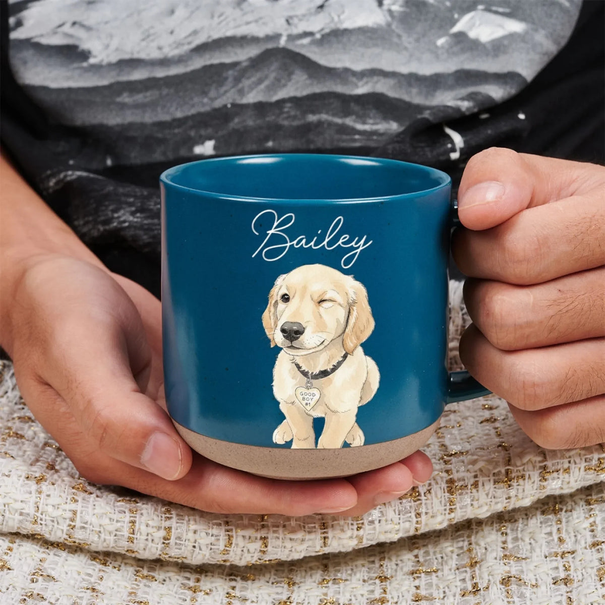 Custom Photo Christmas Birthday Gifts For Dog Mom, Dog Lovers • Charming Dog - Personalized Pottery Mug