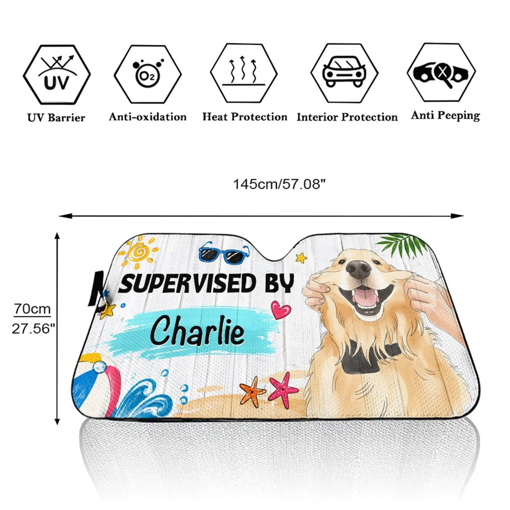 Supervisor In Duty - Personalized Car Sunshade